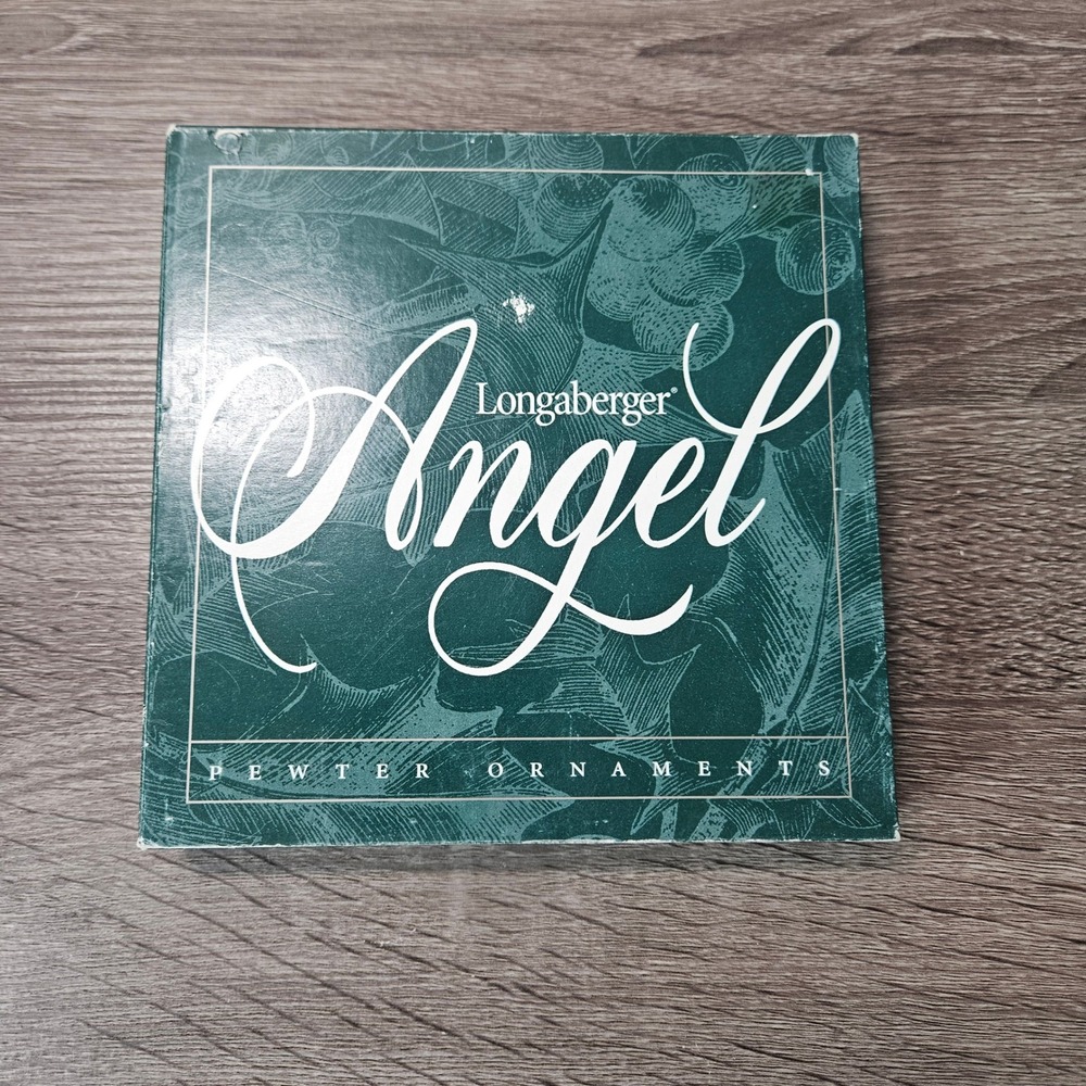 Longaberger Angel Pewter Ornaments Set of 4 Peace Hope Love Joy 71757 Vintage